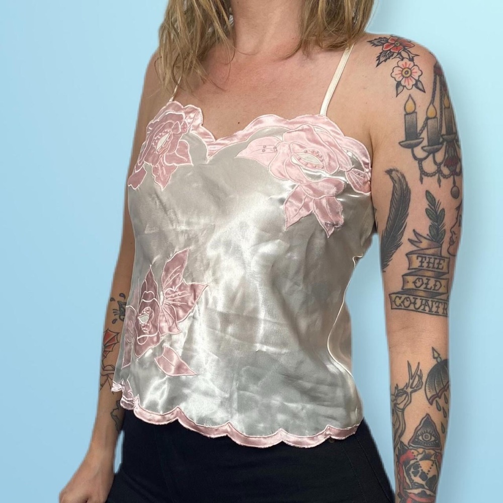 Victoria’s Secret gold label cami white pink - size S